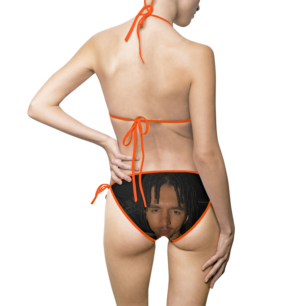 TSLS's Face Tie-Side Bikini Bottoms — Custom Face Graphic Swimwear