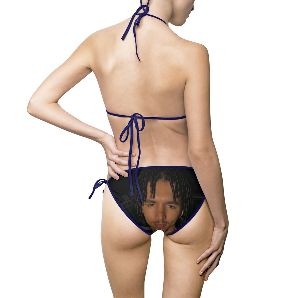 TSLS's Face Tie-Side Bikini Bottoms — Custom Face Graphic Swimwear