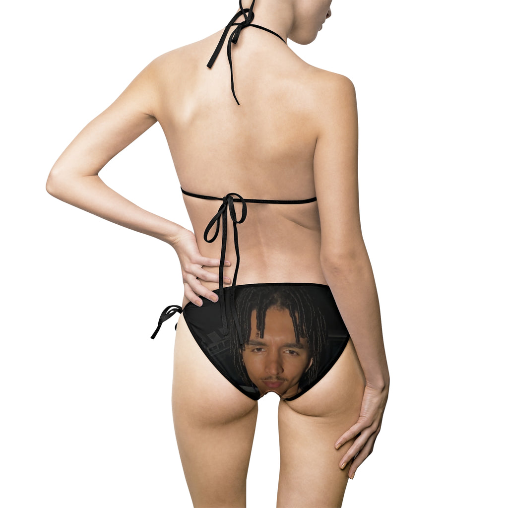 TSLS's Face Tie-Side Bikini Bottoms — Custom Face Graphic Swimwear