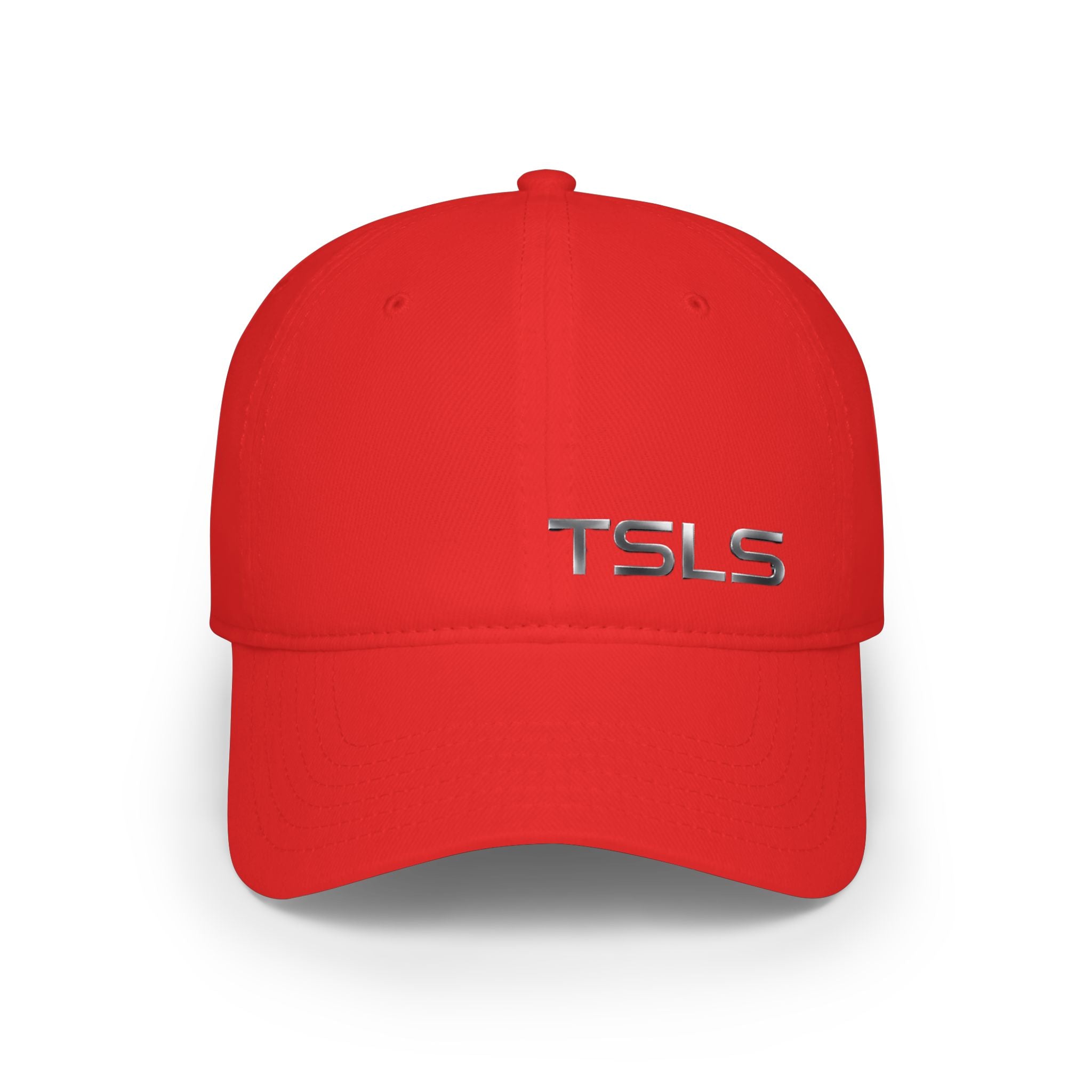 TSLS Embroidered Low Profile Baseball Cap — Red Casual Sport Hat