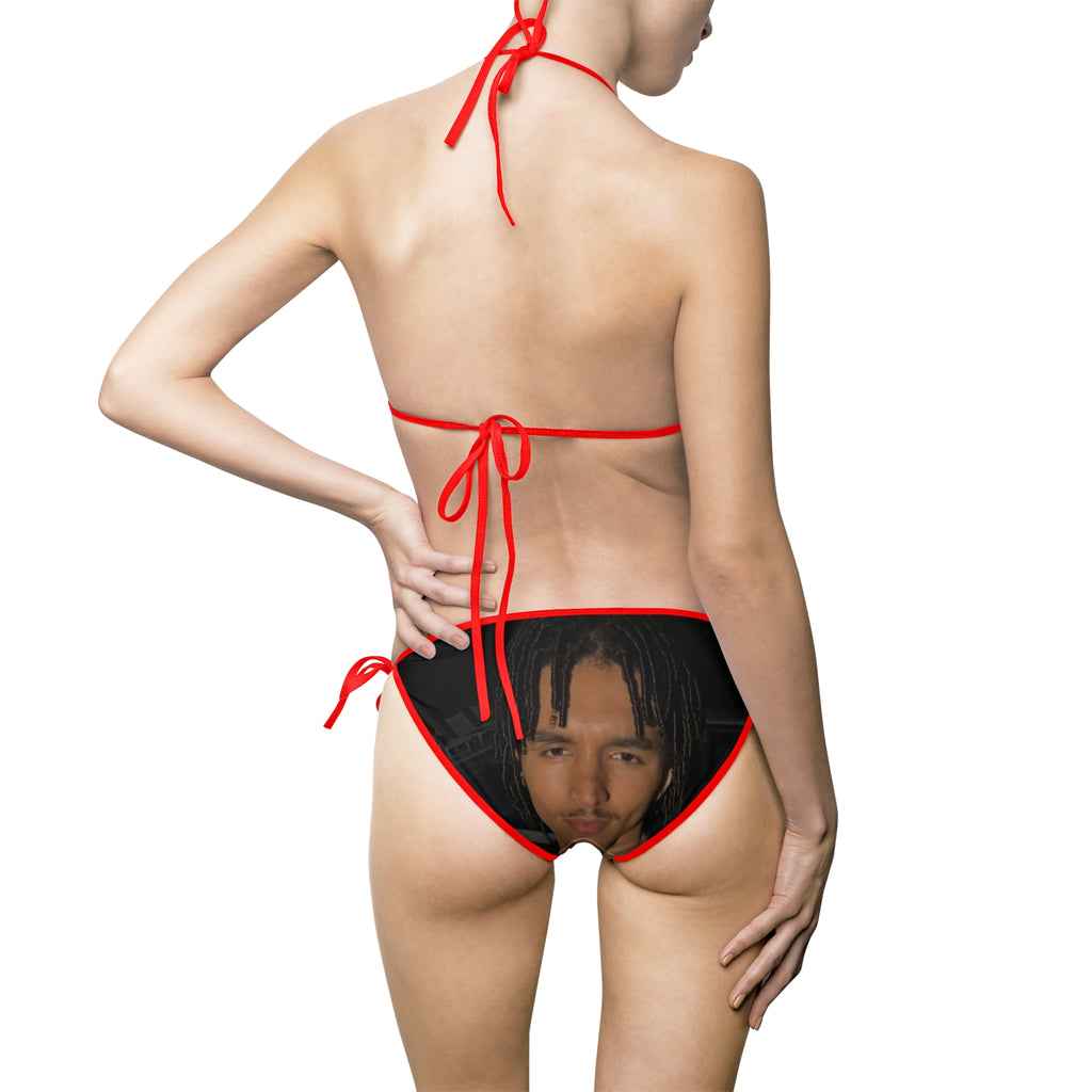 TSLS's Face Tie-Side Bikini Bottoms — Custom Face Graphic Swimwear
