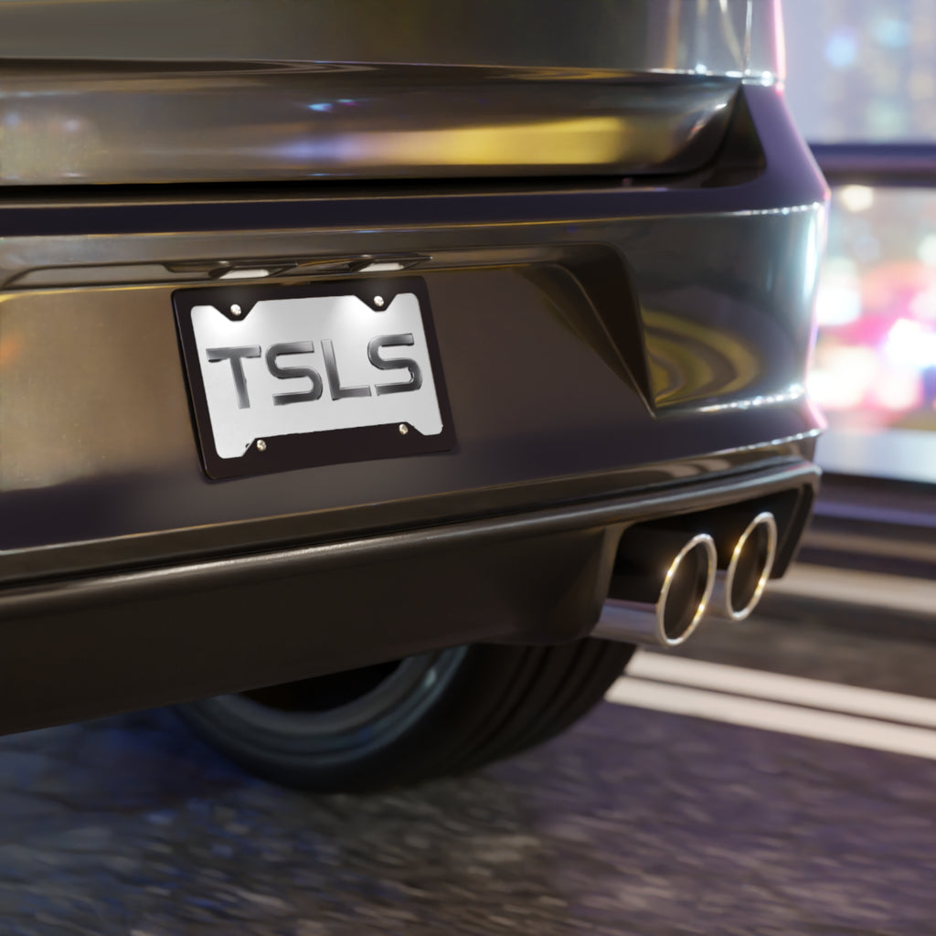 Chrome 'TSLS' Vanity License Plate - Custom Car Front/Rear Decorative Plate